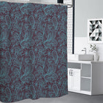 Turquoise Paisley Pattern Print Premium Shower Curtain