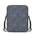 Turquoise Paisley Pattern Print Rectangular Crossbody Bag