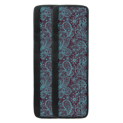 Turquoise Paisley Pattern Print Refrigerator Handle Covers