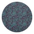 Turquoise Paisley Pattern Print Round Blanket