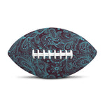 Turquoise Paisley Pattern Print Rugby Ball