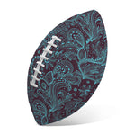 Turquoise Paisley Pattern Print Rugby Ball
