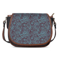 Turquoise Paisley Pattern Print Saddle Bag