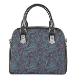 Turquoise Paisley Pattern Print Shoulder Handbag
