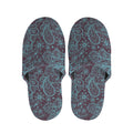Turquoise Paisley Pattern Print Slippers