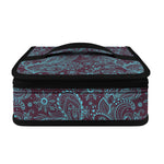 Turquoise Paisley Pattern Print Small Lunch Bag