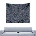 Turquoise Paisley Pattern Print Tapestry