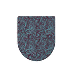 Turquoise Paisley Pattern Print Toilet Lid Cover