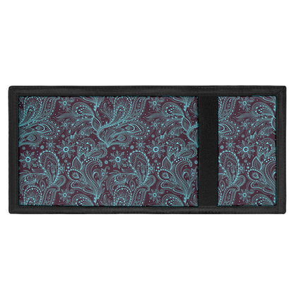 Turquoise Paisley Pattern Print Trifold Wallet