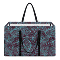 Turquoise Paisley Pattern Print Utility Tote Bag