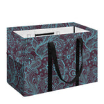 Turquoise Paisley Pattern Print Utility Tote Bag