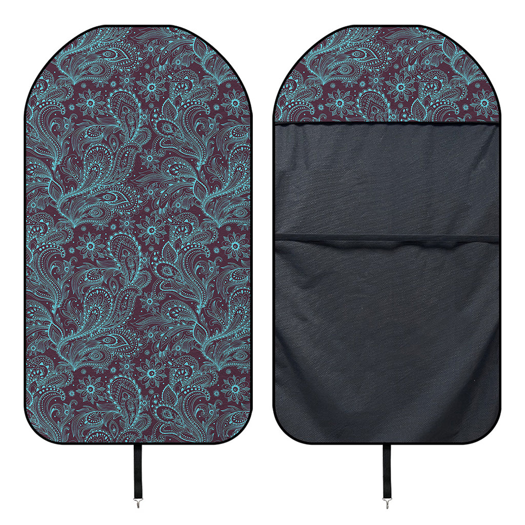 Turquoise Paisley Pattern Print Waterproof Car Seat Cover