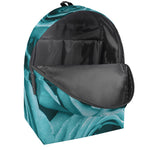 Turquoise Rose Flower Print Backpack