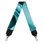 Turquoise Rose Flower Print Bag Strap