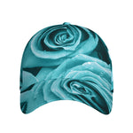 Turquoise Rose Flower Print Baseball Cap