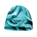 Turquoise Rose Flower Print Beanie