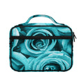 Turquoise Rose Flower Print Briefcase Bible Bag