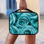 Turquoise Rose Flower Print Classic Bible Case
