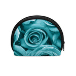 Turquoise Rose Flower Print Coin Purse