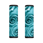 Turquoise Rose Flower Print Handle Covers