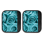 Turquoise Rose Flower Print Handle Covers
