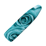 Turquoise Rose Flower Print Ironing Board Cover