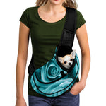 Turquoise Rose Flower Print Pet Sling Carrier