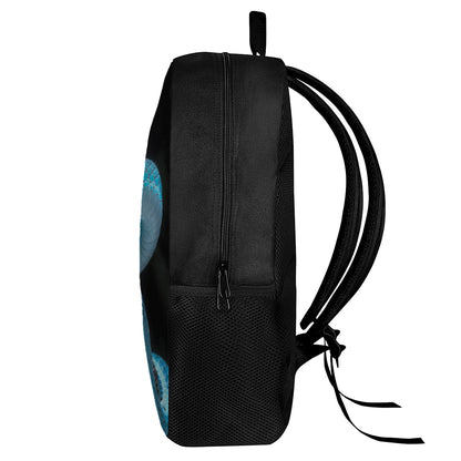 Turquoise Snake Print 17 Inch Backpack