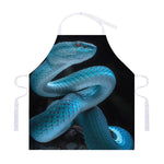 Turquoise Snake Print Adjustable Apron