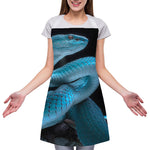 Turquoise Snake Print Adjustable Apron