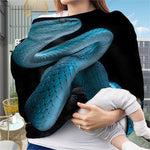 Turquoise Snake Print Baby Seat Cover