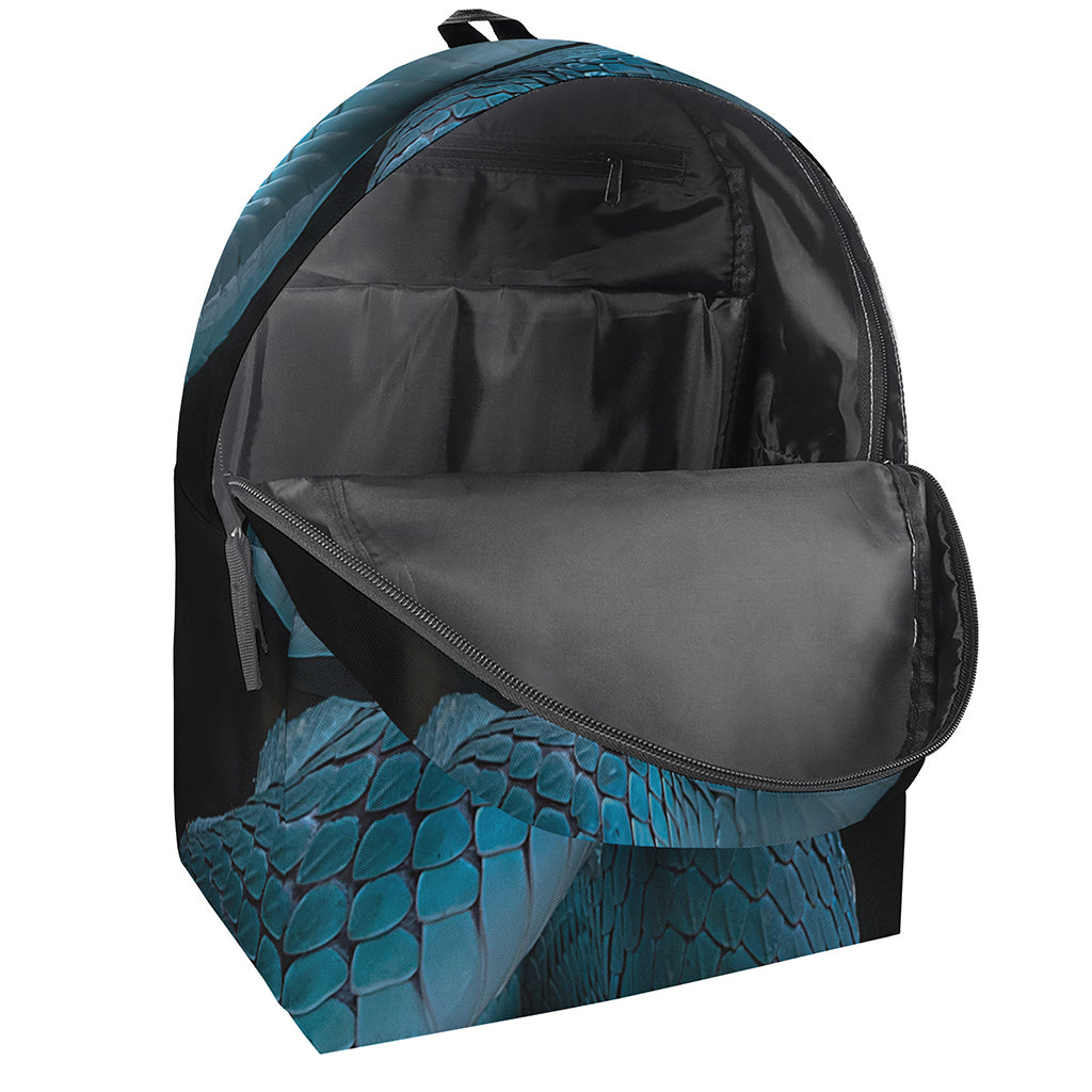 Turquoise Snake Print Backpack