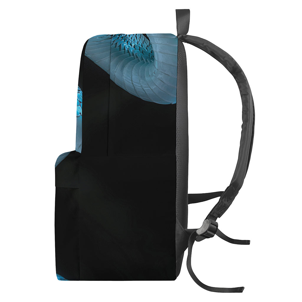 Turquoise Snake Print Backpack