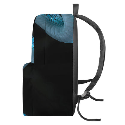 Turquoise Snake Print Backpack