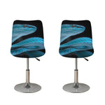 Turquoise Snake Print Bar Stool Covers