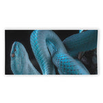 Turquoise Snake Print Beach Towel