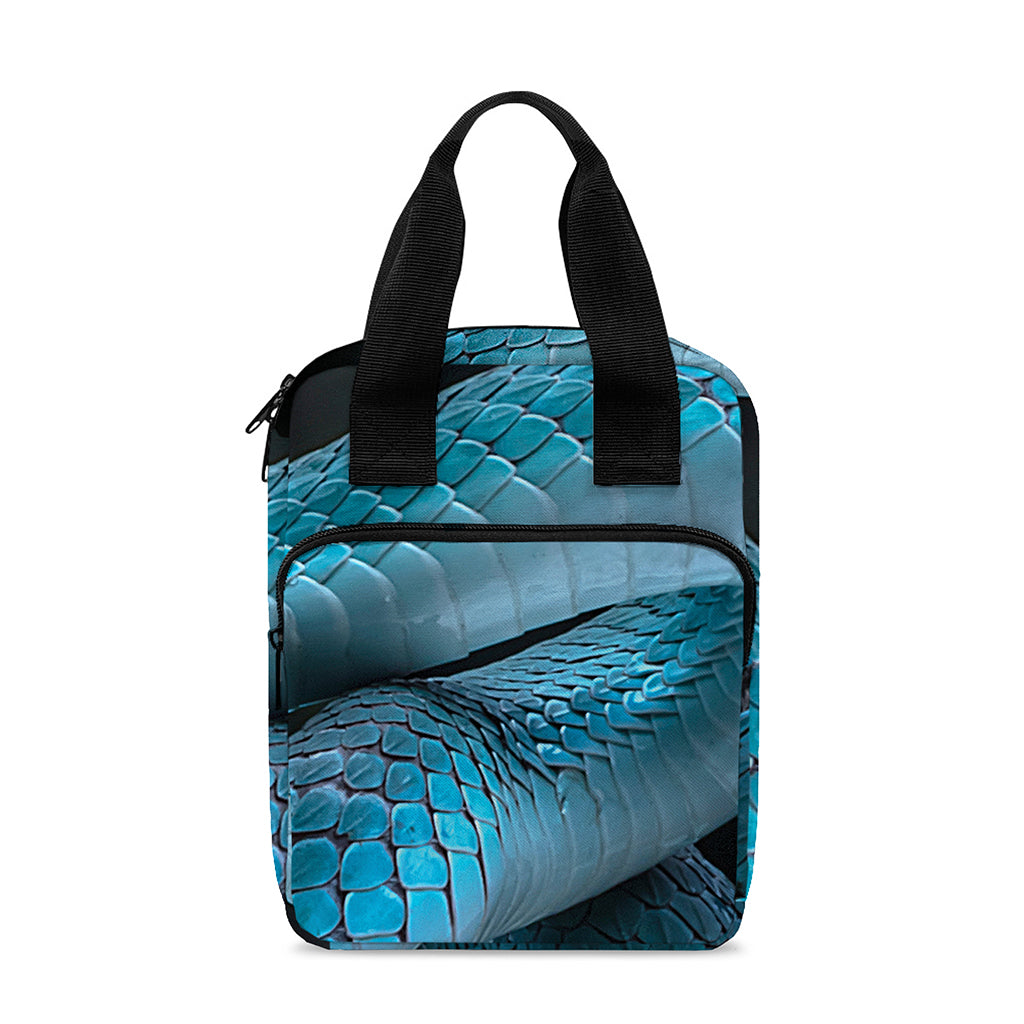 Turquoise Snake Print Bible Tote Bag