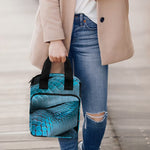Turquoise Snake Print Bible Tote Bag