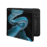 Turquoise Snake Print Bifold Wallet