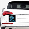 Turquoise Snake Print Car Sticker