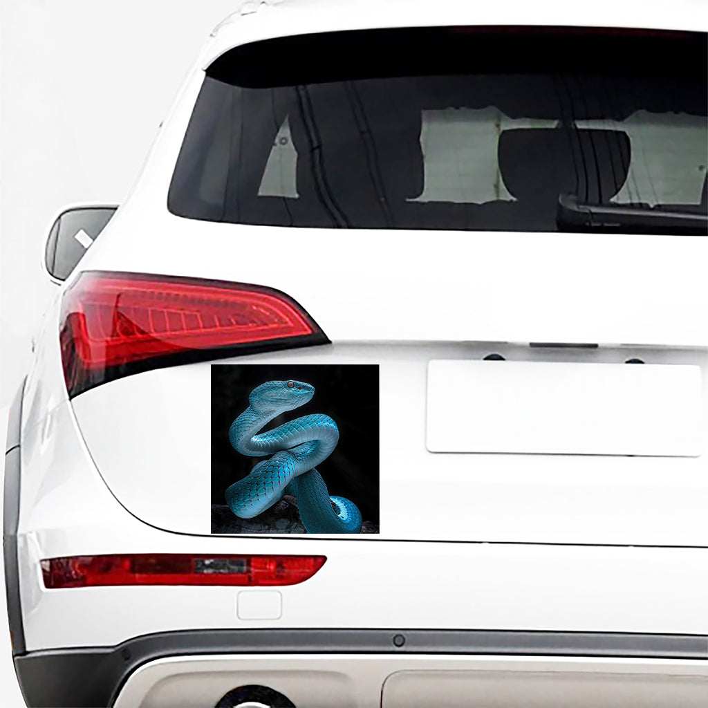 Turquoise Snake Print Car Sticker
