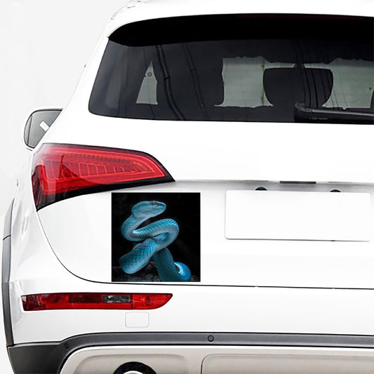 Turquoise Snake Print Car Sticker