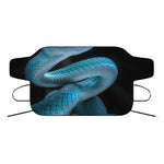 Turquoise Snake Print Car Windshield Snow Cover