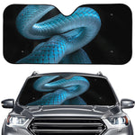 Turquoise Snake Print Car Windshield Sun Shade