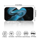 Turquoise Snake Print Car Windshield Sun Shade