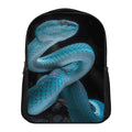 Turquoise Snake Print Casual Backpack