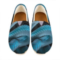 Turquoise Snake Print Casual Shoes