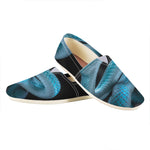 Turquoise Snake Print Casual Shoes