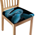 Turquoise Snake Print Chair Cushion Cover