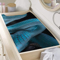 Turquoise Snake Print Changing Pad Cover